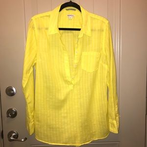 Merona lemon yellow long sleeved button up
